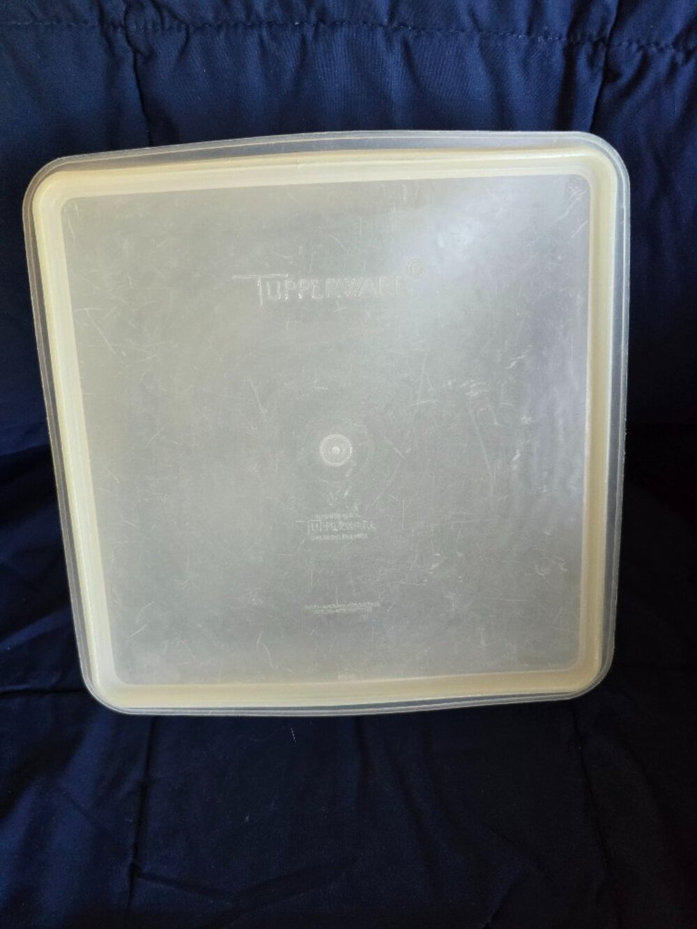 Vintage Tupperware 514-4, 9" Square Stack and Store Container Storage